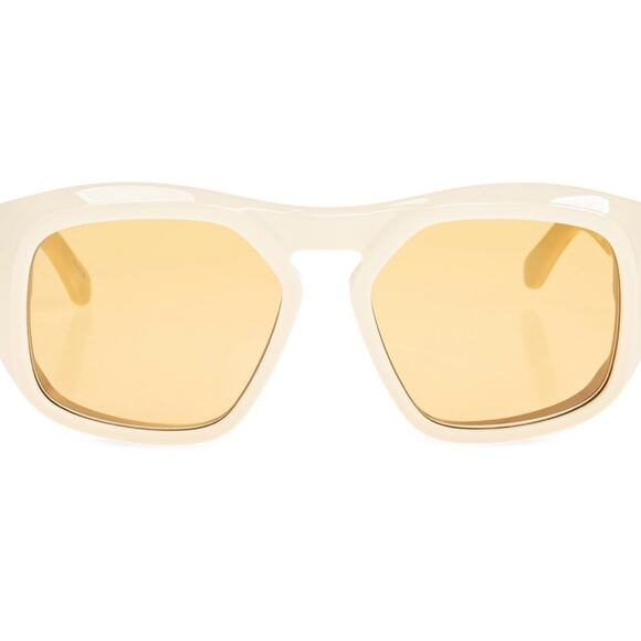 New! Valentino VLS 179C, Cream Sunglasses with Yellow Lenses, Authentic main image 6